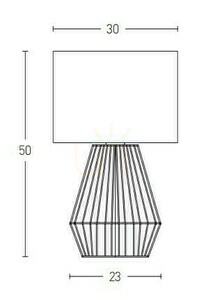 Stolná lampa E27 MAX 40W Konopné lano a ľan Prírodný vypínač ZAMBELIS small 1