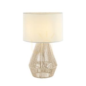 Stolná lampa E27 MAX 40W Konopné lano a ľan Prírodný vypínač ZAMBELIS small 2