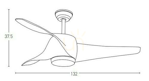 Skontrolujte Stropný ventilátor Zambelis s LED svetlom, drevené čepele, hnedý, 132 cm
