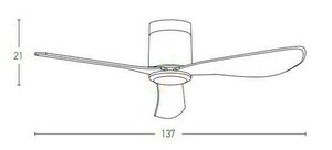 Stropný ventilátor Zambelis čierna matná 137 cm Tuya WiFi s LED a diaľkovým ovládaním small 2