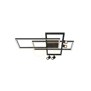 Stropné LED svietidlo Zambelis 32W+4x5W 3000K čierne 90 cm small 1
