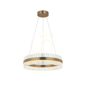 Závesné LED svietidlo Zambelis 56W 3000K zlatý mat sklo, 60 cm small 1
