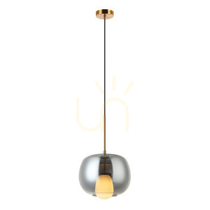 Závesné svietidlo Zambelis G9 dymové sklo zlatý mat 30 cm small 0