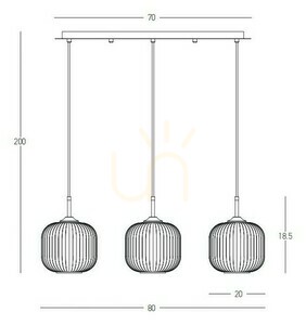 Závesné svietidlo Zambelis 22074 antická mosadz 3x E27 sklo číre dymové a šampanské 80 cm small 2