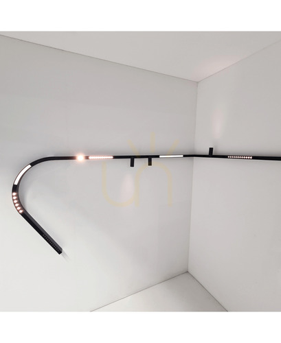 Skontrolujte Magnetický LED modul na lištu Zambelis 22093 8W 3000K pieskovo čierny DALI 48V oblúk 600 mm