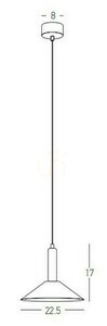 Závesné LED svietidlo Zambelis 22182, čierne a zlaté, 7 W, 3000 K, Ø22,5 cm small 2