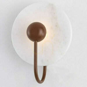 Nástenné LED svietidlo Zambelis mramor biely/corten 3W 3000K small 3