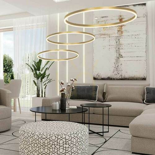 Skontrolujte Závesné LED svietidlo Zambelis 42W 3000K zlaté matné ø60 cm