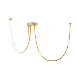 Stropné LED svietidlo Zambelis 42W 3000K zlatý matný 140 cm small 1