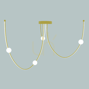 Stropné LED svietidlo Zambelis 42W 3000K zlatý matný 140 cm small 0