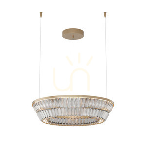 Závesné LED svietidlo Zambelis 38W 3000K antická mosadz kryštál 60 cm small 1