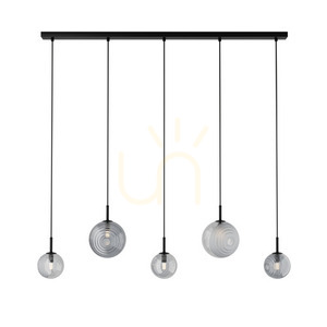 Line Light 5χg9 MAX 5W Kovové sklo, Clear-frost Bielo-údené ZAMBELIS small 1