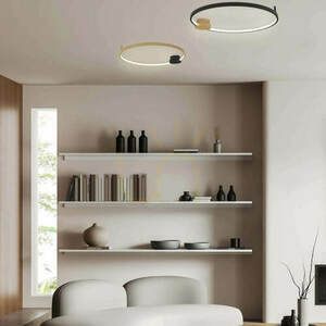 Stropné LED svietidlo Zambelis 24W 3000K čierne zlato matné 64 cm small 0