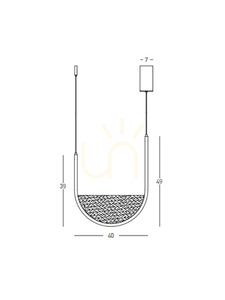 Závesné LED svietidlo Zambelis 23165 28 W, 40 cm, matné zlato a sklo vo farbe šampanského small 2