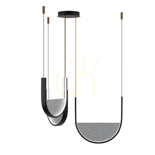 Skontrolujte Čierne závesné LED svietidlo Zambelis 23168 54 W 4312 lm CCT 3000/4000 K 66 cm
