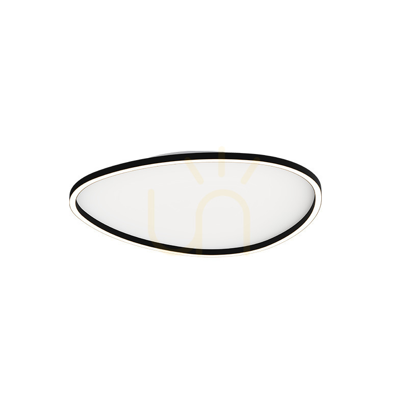 Plafond Zambelis LED 39W 3000K svart sandig, dimbar, 59 cm