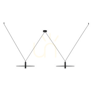 Závesné LED svietidlo Zambelis čierne 2x7W 3000K kovové small 1