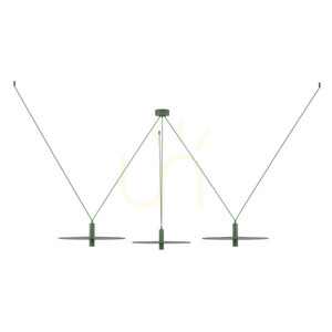 Závesné LED svietidlo Zambelis 3x7W 3000K kov armádna zelená small 1