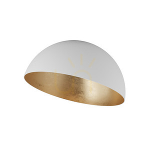 Plafón Zambelis biely matný zlatý list kovový E27 40W 50 cm small 1