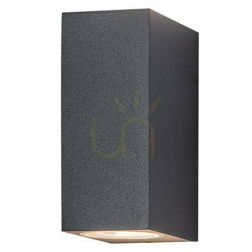 Skontrolujte Vonkajšie nástenné svietidlo Zambelis grafit GU10 IP54 2x15 W Aluminum Glass