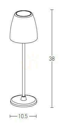 Skontrolujte Vonkajšie prenosné stolové svetlo LED 2W White ZAMBELIS