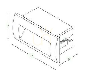 Vonkajšie nástenné krokové svetlo LED 3W Graphite ZAMBELIS small 1