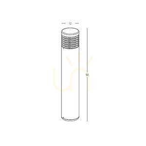 Záhradné stĺpikové svietidlo Zambelis E345 LED 10 W 3000 K, grafitové, 50 cm small 2
