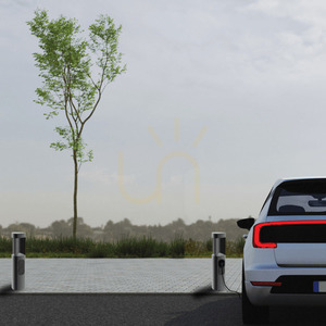 Záhradný stĺpik LED Zambelis E354 grafitový 50 cm, 7 W 3000 K, 2 zásuvky small 0