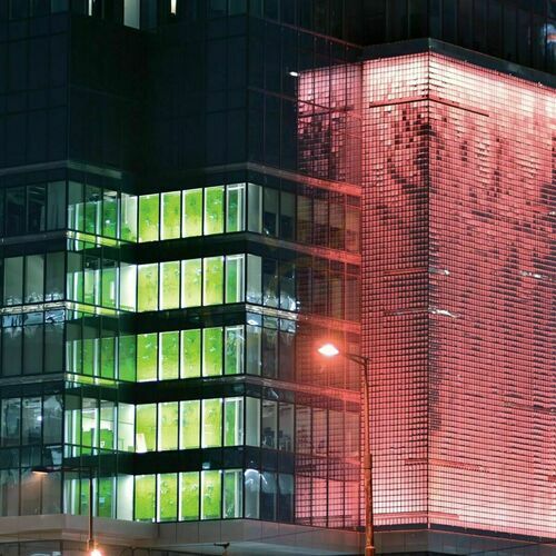 Skontrolujte Zambelis LED RGBW 24 W IP66 vonkajší nástenný reflektor, sivý, 100 cm, hliník