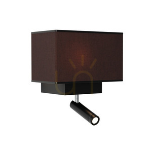 Čierne nástenné svietidlo Zambelis H59 s LED svetlom 3 W + E27 max. 40 W a USB small 1