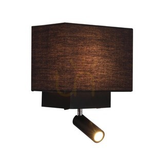 Čierne nástenné svietidlo Zambelis H59 s LED svetlom 3 W + E27 max. 40 W a USB small 0