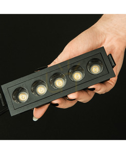 Zambelis S192 – čierne vstavané LED svietidlo 12 W, 3000 K small 2