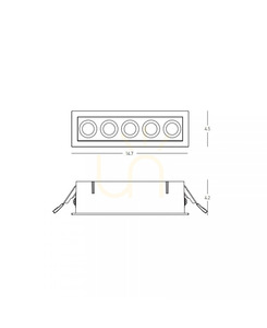 Zambelis S192 – čierne vstavané LED svietidlo 12 W, 3000 K small 3