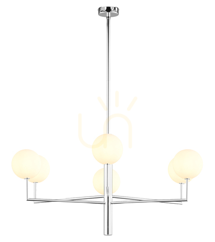 Skontrolujte Luster Jupiter FEME 1935 v niklovom vyhotovení, 6×G9, 104 cm