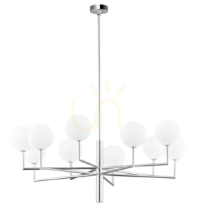 Luster Jupiter FEME 1936, nikel, 10×G9, 100 cm small 3