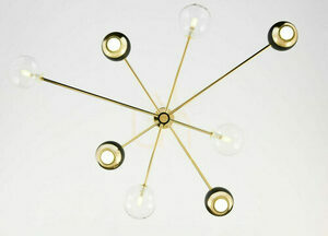 Luster Jupiter MOKA 1973 zlatý a čierny, 4×G9 + 4×GU10 small 6