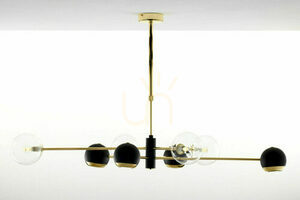Luster Jupiter MOKA 1973 zlatý a čierny, 4×G9 + 4×GU10 small 0