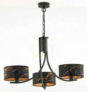 Luster ARTHUR čierny 3xE27/15W small 3