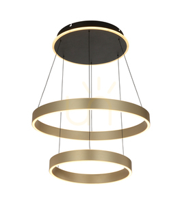 Závesné LED svietidlo Aviano MARLING 6072-304, dva kruhy 40 a 60 cm, matná zlatá / čierna small 2