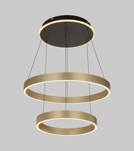 Závesné LED svietidlo Aviano MARLING 6072-304, dva kruhy 40 a 60 cm, matná zlatá / čierna small 0