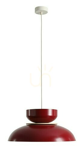 Skontrolujte Závesné svietidlo Aldex červené kovové E27 1x15W LED 1152G15_15_J