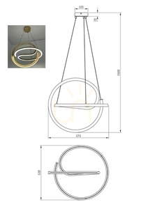 Závesné svietidlo Zuma Line VELENNE P241249401E zlatá 1xLED small 1