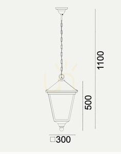 Vonkajšie závesné svietidlo IP54 LONDON BIG 4143WH biela 13,5W 4000K - premium NORLYS small 1