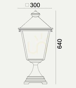 Záhradné svietidlo IP54 LONDON BIG 4144BL 9,3W 3000K čierne - prémiové NORLYS. small 1