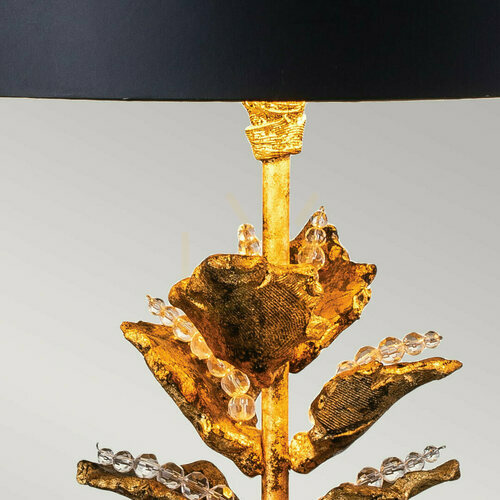 Skontrolujte Stolná lampa Camilia - antické zlato a čierna, čierne tienidlo Elstead
