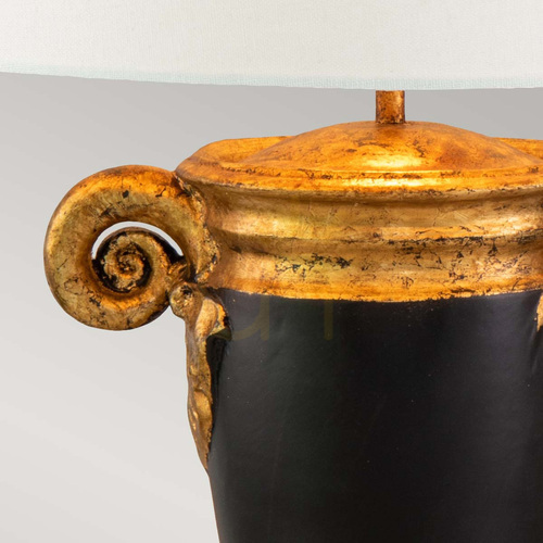 Skontrolujte Stolná lampa Gallier - 1 svetelný zdroj - čierna a zlatá Elstead