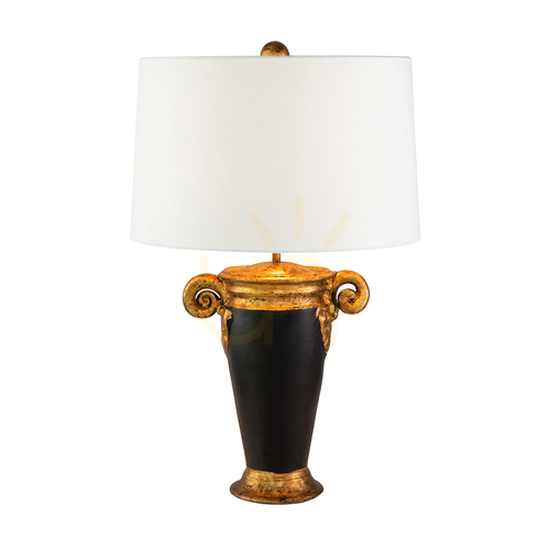 Skontrolujte Stolná lampa Gallier - 1 svetelný zdroj - čierna a zlatá Elstead