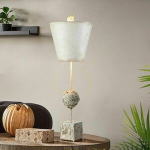 Stolná lampa Petra - 1 svetelný zdroj - kostná biela Elstead small 5