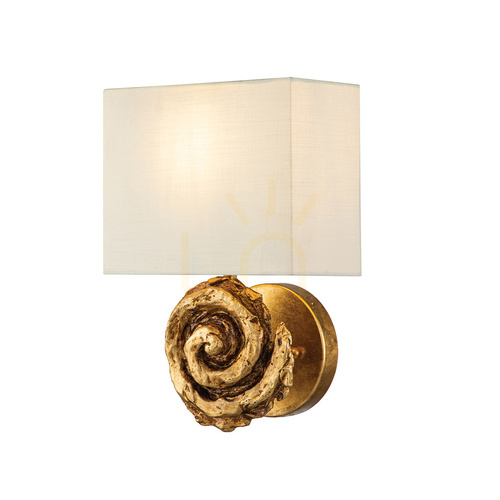 Skontrolujte Veľké nástenné svietidlo Swirl - 1 svetelný zdroj - Elstead Gold Petals