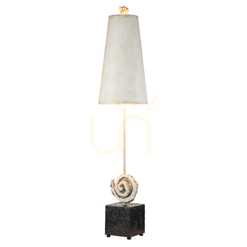 Skontrolujte Stolná lampa Swirl - 1 svetelný zdroj - biela / čierna Elstead